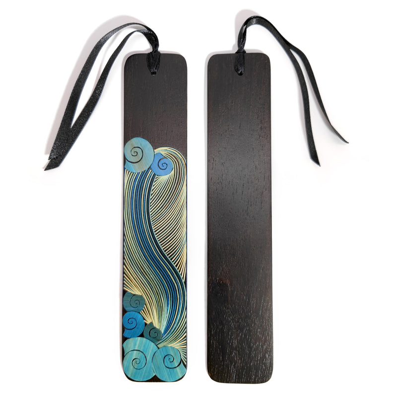 AIR BOOKMARK - THE FOUR ELEMENTS COLLECTION - Tamo art - Dark wood decorated with wheat and barley stalks (straw marquetry)
