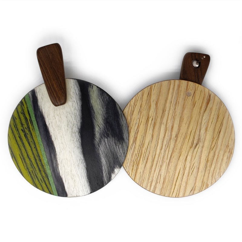 WOODIE SOL EARRINGS - Handmade - Plywood (3 crossed-laid layers of wood veneer)