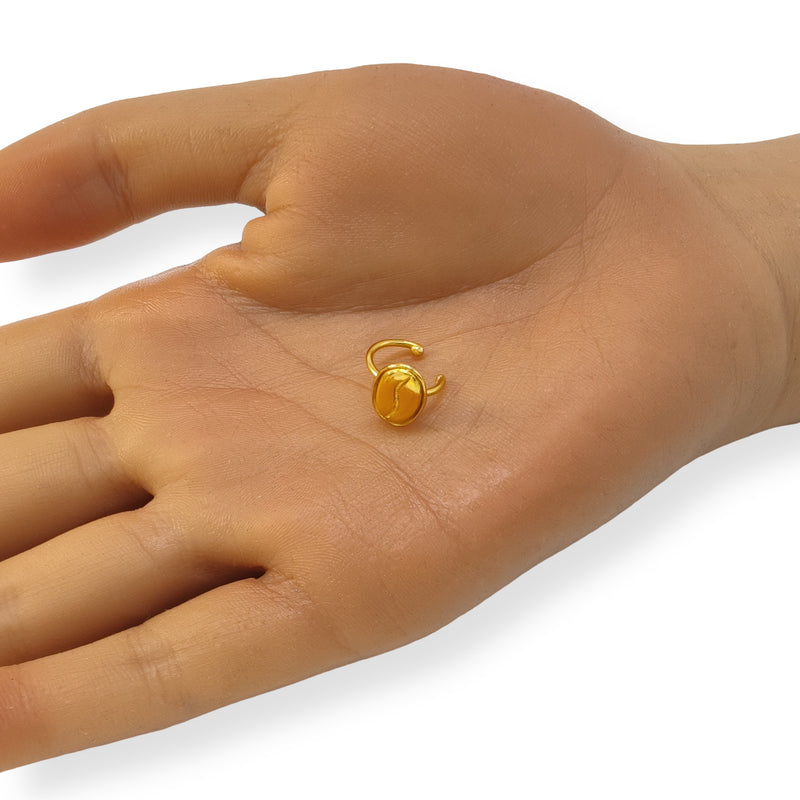 MUISCA CAFÉ EARCUFF - Unisex - Handmade - 24K gold-plated