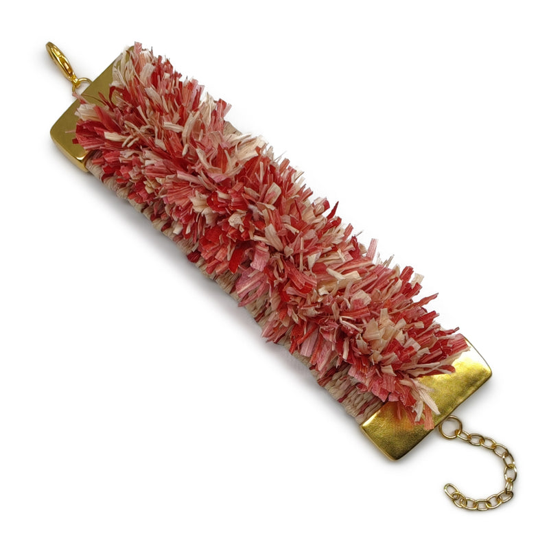 MAÏZA BRACELET - Handmade - 24K gold-plated - Corn leaves