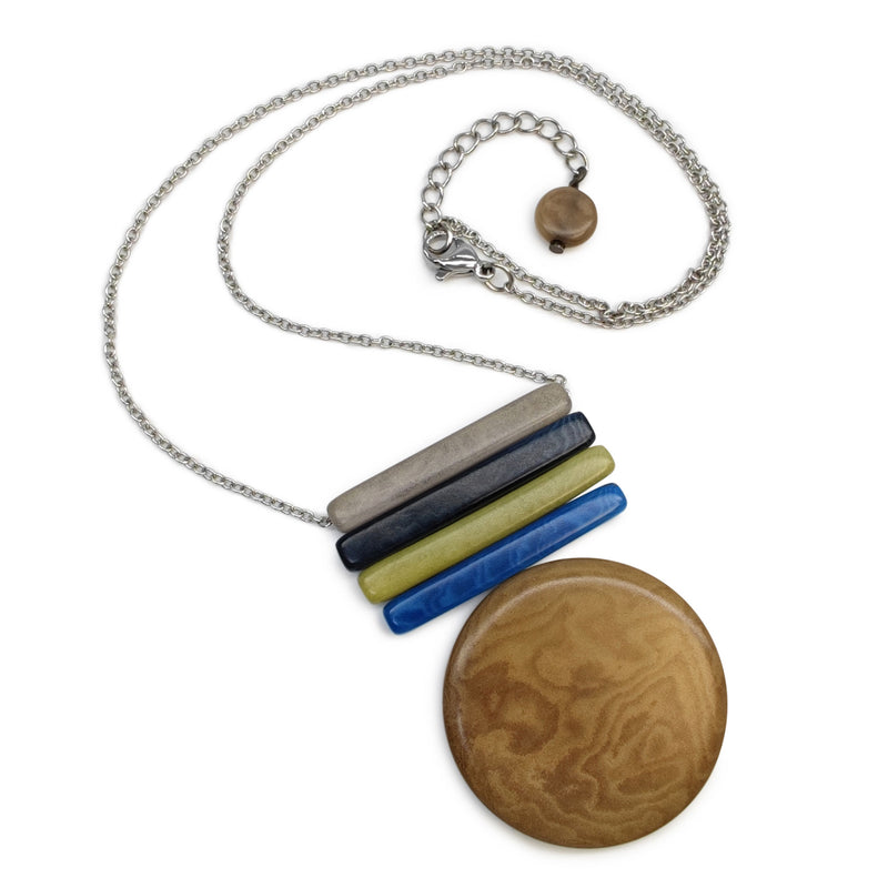 SOLIÄ NECKLACE - Handmade - Stainless steel - Tagua (vegetable ivory)