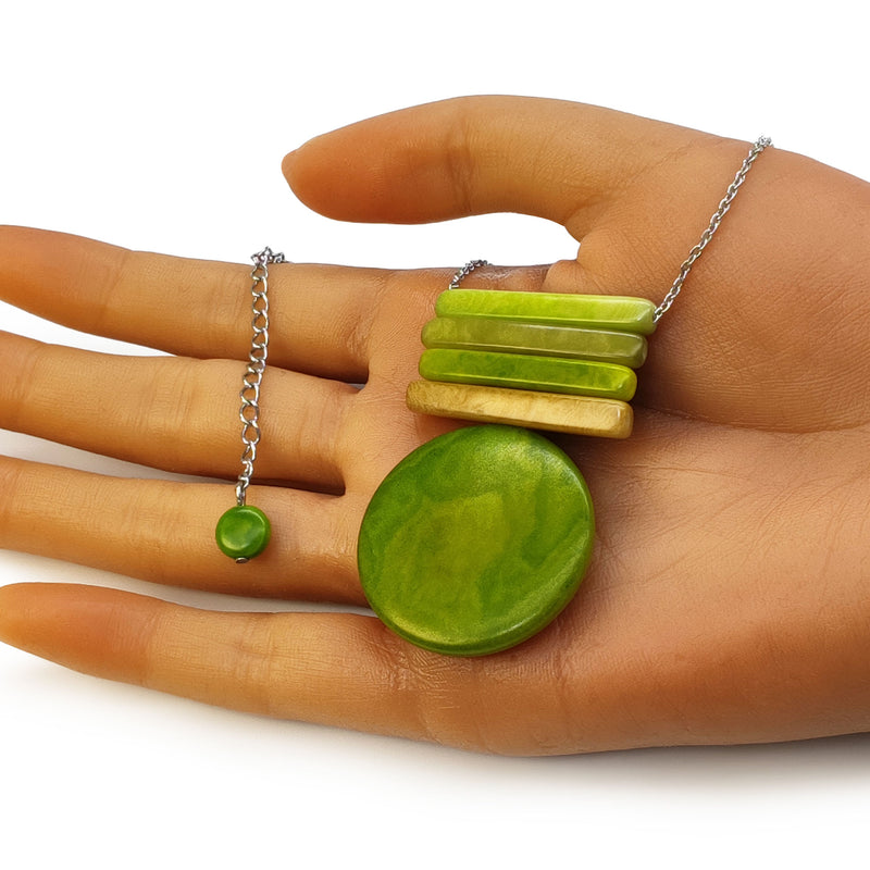 SOLIÄ NECKLACE - Handmade - Stainless steel - Tagua (vegetable ivory)