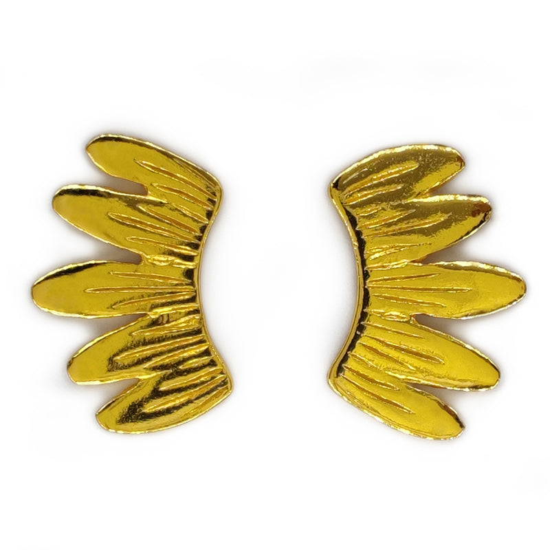 BRINCOS ALITA - Feitos à mão - Banhados a ouro de 24 quilates