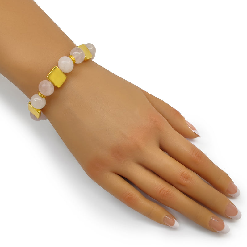 PULSEIRA QUIMBAYA - Feita à mão - Banhada a ouro de 24 quilates - Ágatas