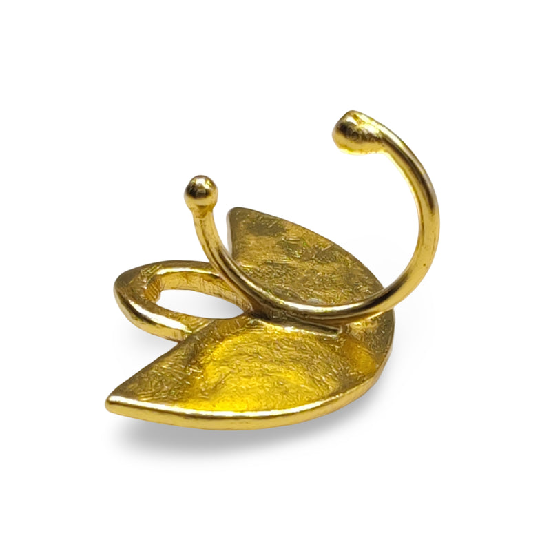 EARCUFF MUISCA NARIGUERA - Unissexo - Feito à mão - Banhado a ouro de 24 quilates