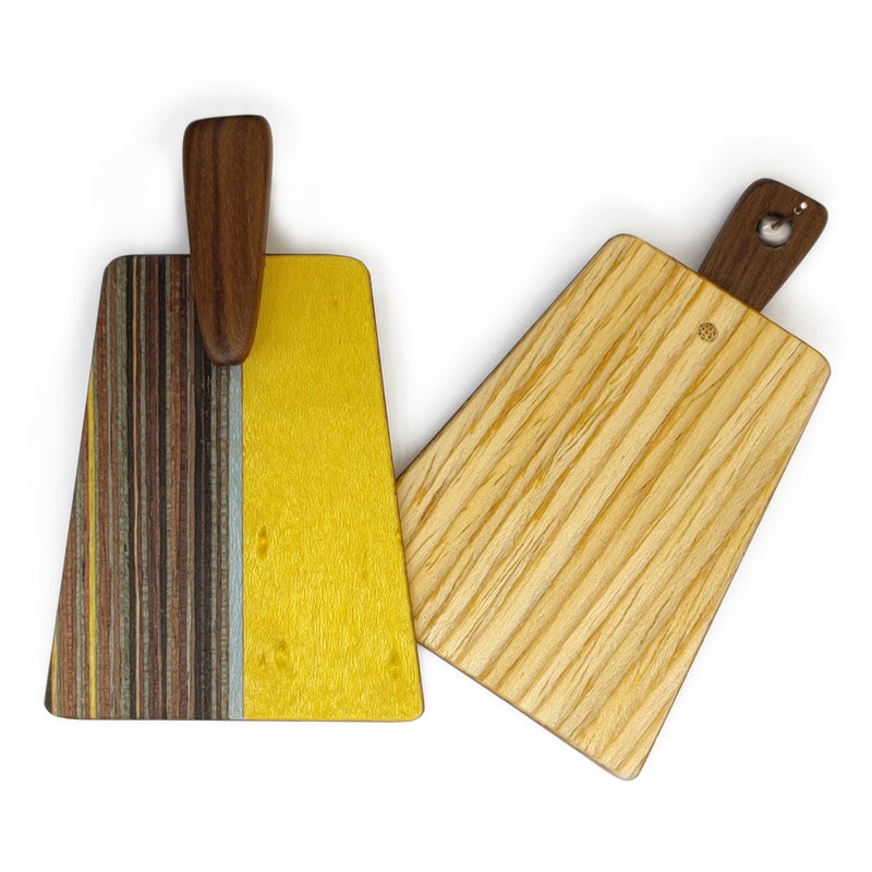 WOODIE TRAPEZE EARRINGS - Handmade - Plywood (3 crossed-laid layers of wood veneer)