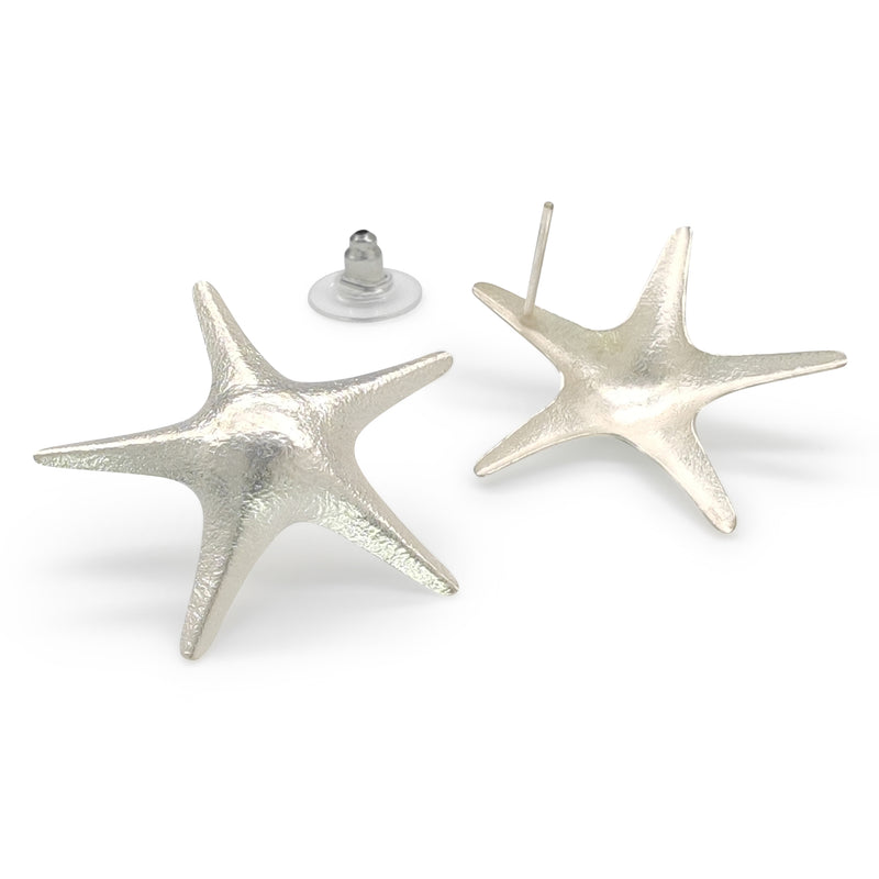 MARINA STARFISH EARRINGS - Handmade - Silver