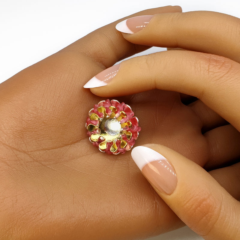 ECOSOL EARRINGS - Handmade - Sterling silver 925 and 24K gold-plated - Recycled bottle cap plastic liners