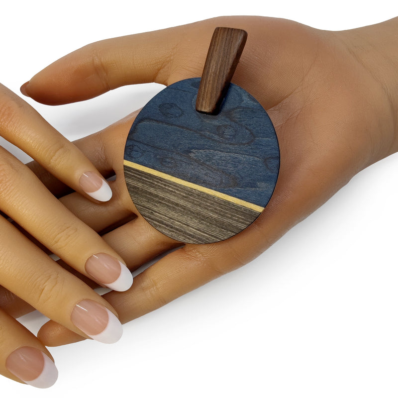 WOODIE SOL EARRINGS - Handmade - Plywood (3 crossed-laid layers of wood veneer)