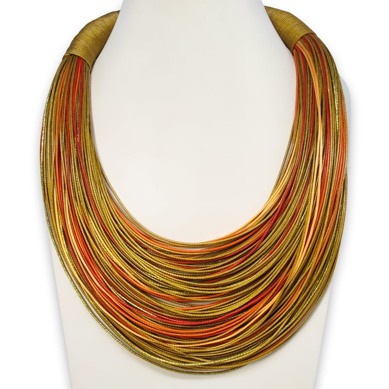 INSPIRA NECKLACE - Handmade - Synthetic silk cords