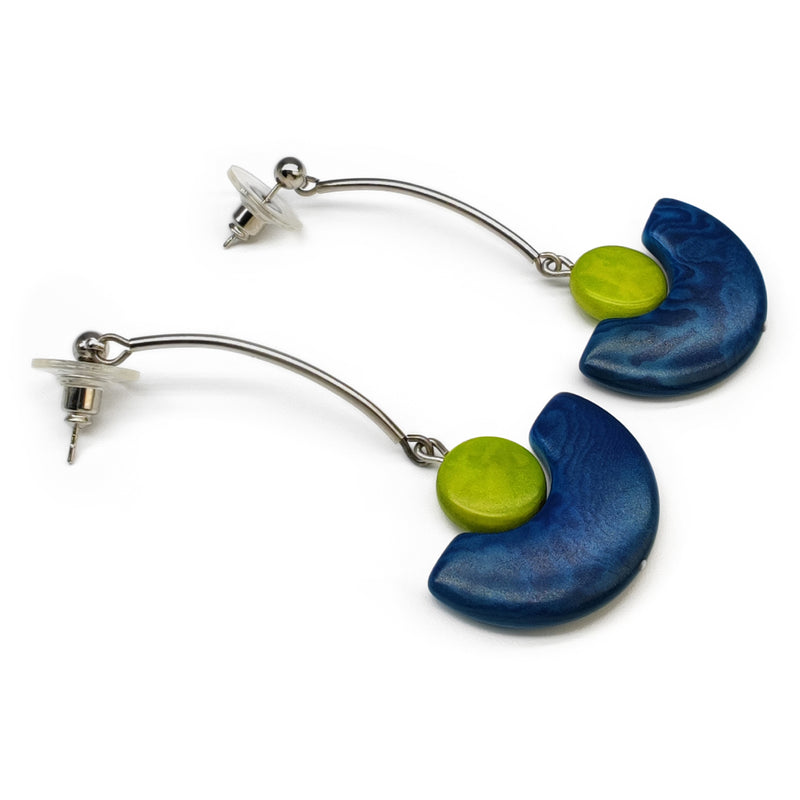 LUNA EARRINGS - Handmade - Stainless steel - Tagua (vegetable ivory)