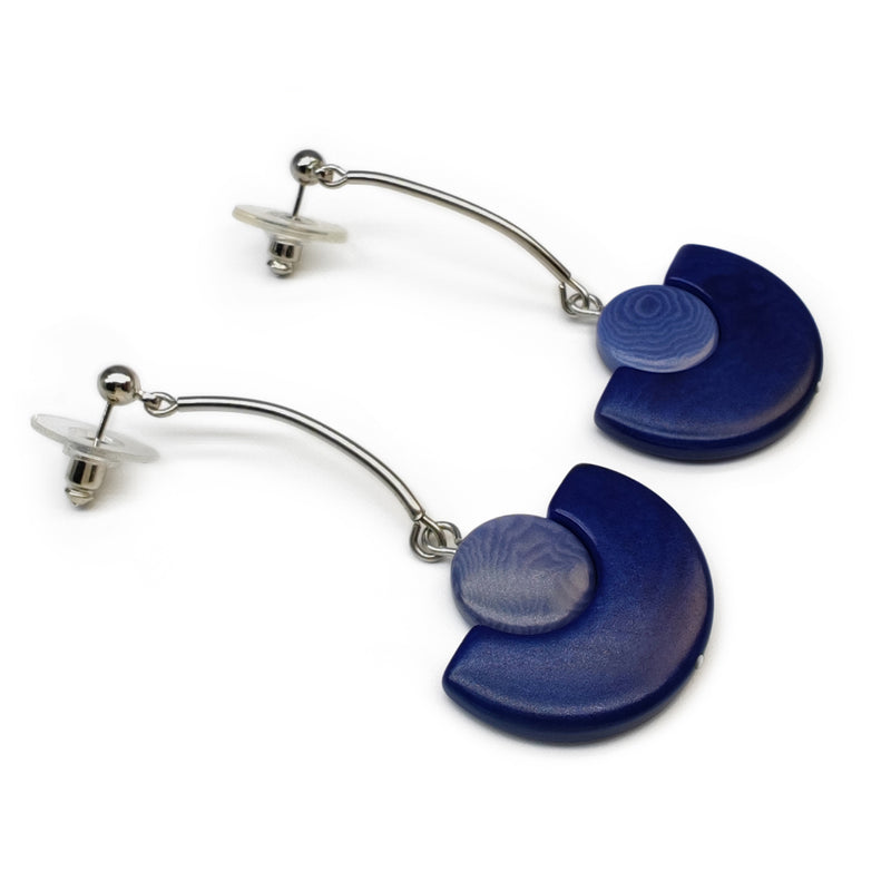 LUNA EARRINGS - Handmade - Stainless steel - Tagua (vegetable ivory)