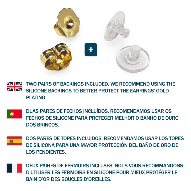 COCOON BLOOM EARRINGS - Handmade - 24K gold-plated - Silk cocoons