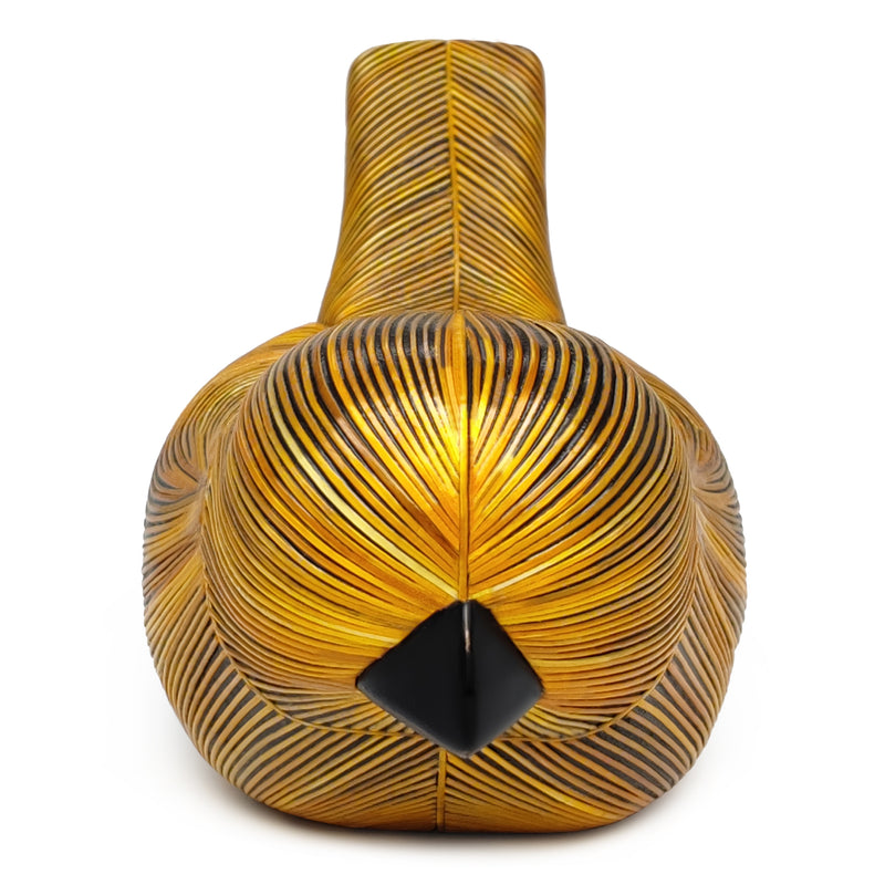ANDEAN DECORATIVE BIRD - Tamo art - Wood decorated with wheat and barley stalks (straw marquetry)