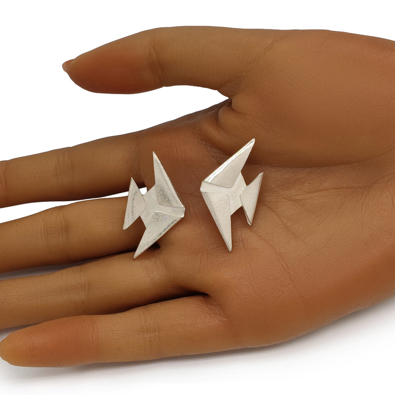 MARINA FISH EARRINGS - Handmade - Silver