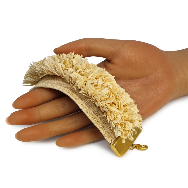 MAÏZA BRACELET - Handmade - 24K gold-plated - Corn leaves