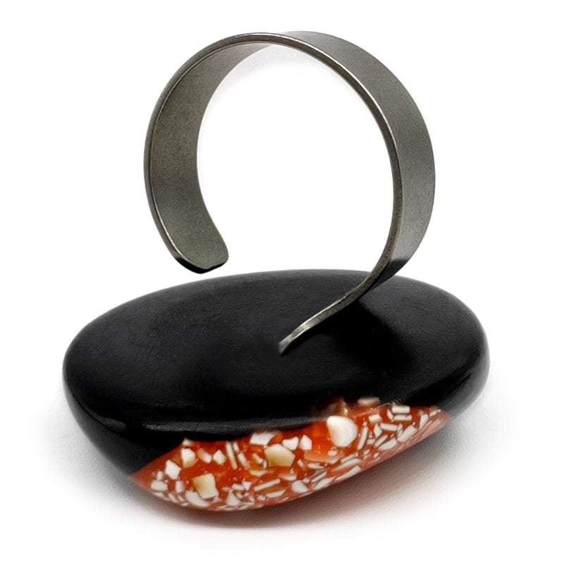 NATÜA RING - Handmade - Adjustable - Crushed eggshells