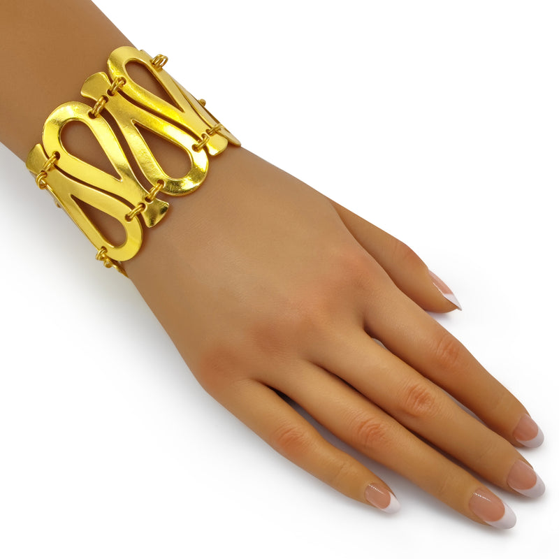 SERPENTINO BRACELET - Handmade - 24K gold-plated