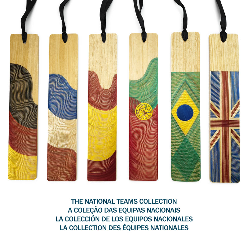 PORTUGAL BOOKMARK - NATIONAL TEAMS COLLECTION - Tamo art - Light wood decorated with wheat and barley stalks (straw marquetry)