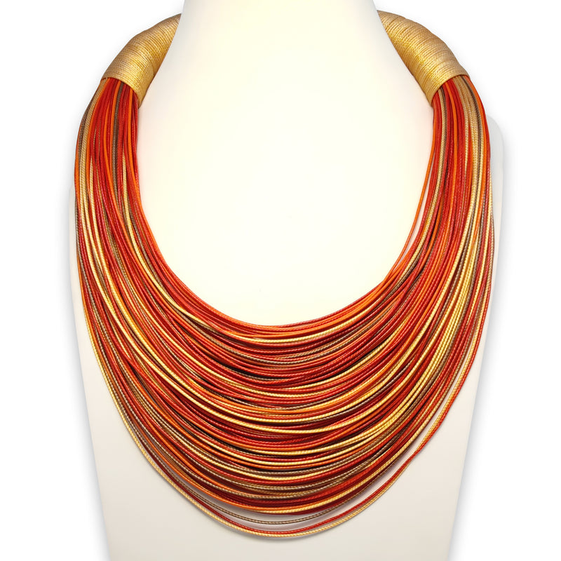 INSPIRA NECKLACE - Handmade - Synthetic silk cords