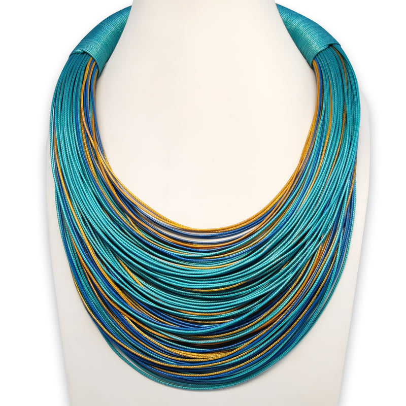 INSPIRA NECKLACE - Handmade - Synthetic silk cords