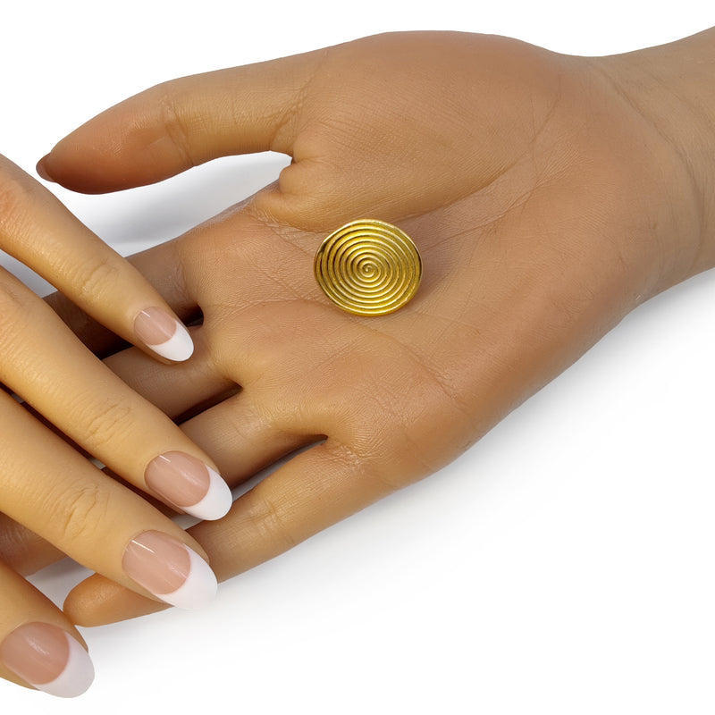 BRINCOS CYCLO - Feitos à mão - Banhados a ouro de 24 quilates