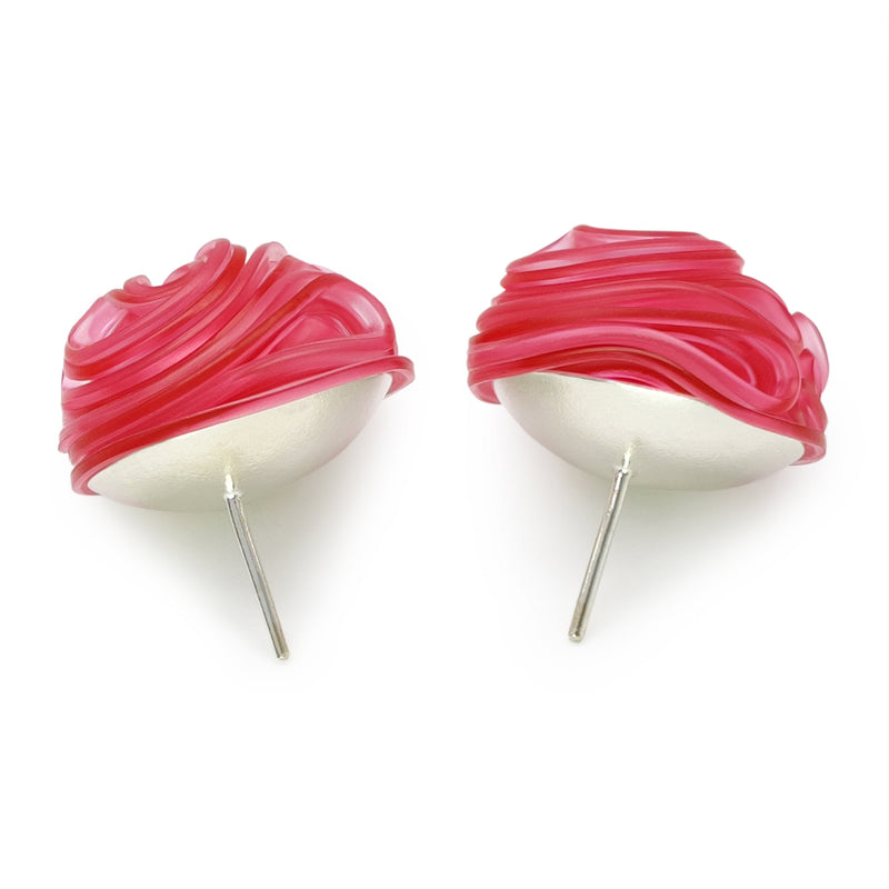 ECOTOPIA EARRINGS - Handmade - Sterling silver 925 - Recycled bottle cap plastic liners