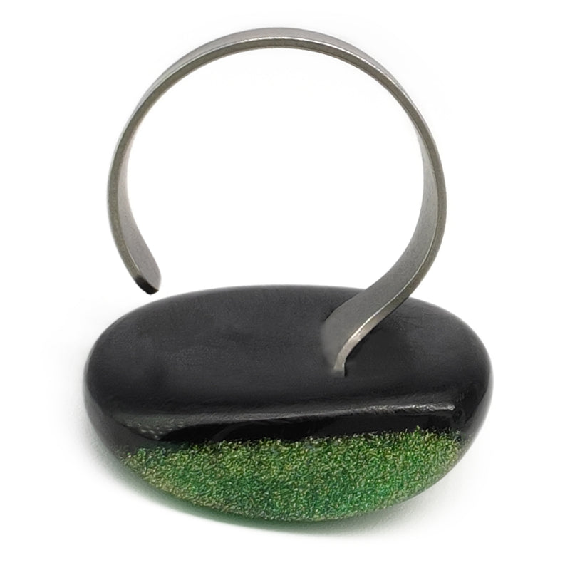 NATÜA RING - Handmade - Adjustable - Recovered wood, bronze powder