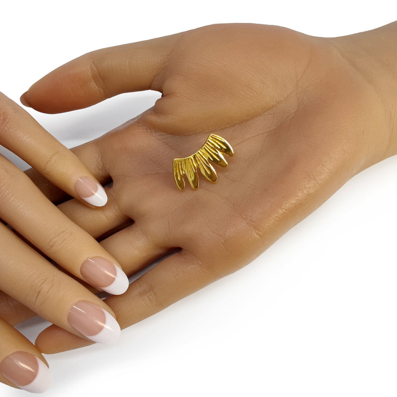 BRINCOS ALITA - Feitos à mão - Banhados a ouro de 24 quilates