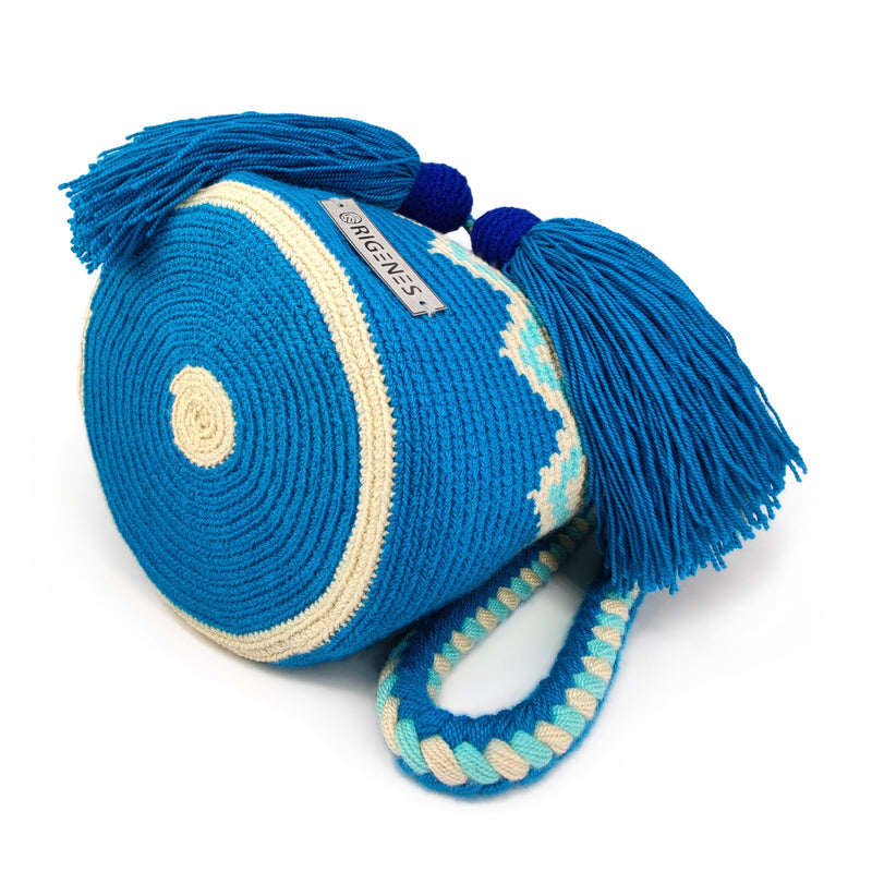 MALA WAYUU PALOMINO - Tamanho MINI - Feita à mão em crochet por mulheres da comunidade indígena Wayuu em La Guajira (Colômbia)