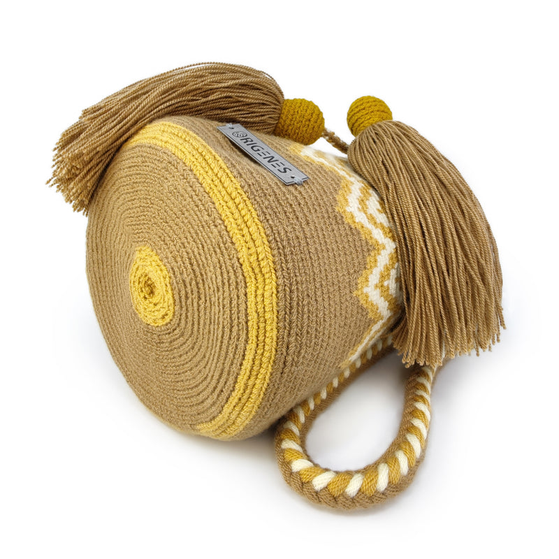 PALOMINO WAYUU BAG - Size MINI - Crocheted by hand by women of the Wayuu indigenous community in La Guajira (Colombia)
