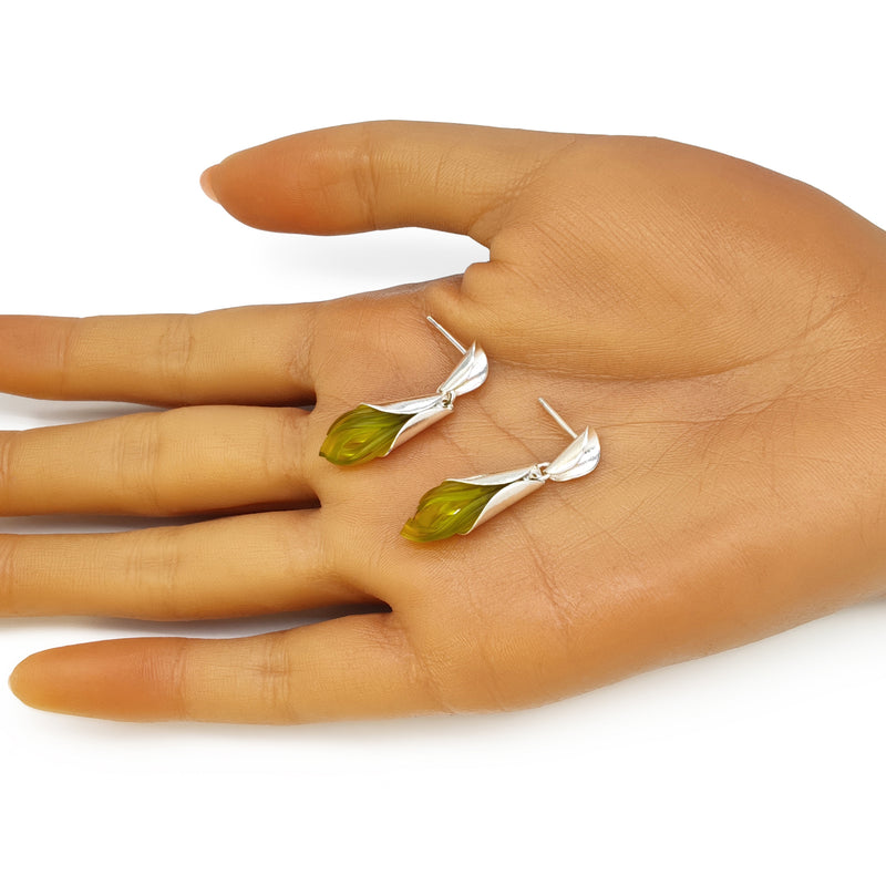 ECOTHEA EARRINGS - Handmade - Sterling silver 925 - Recycled bottle cap plastic liners