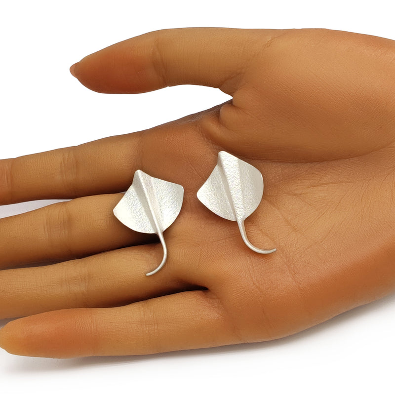 MARINA MANTA RAY EARRINGS - Handmade - Silver