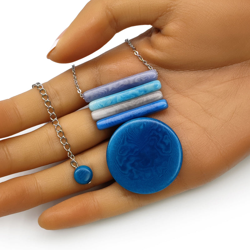 SOLIÄ NECKLACE - Handmade - Stainless steel - Tagua (vegetable ivory)