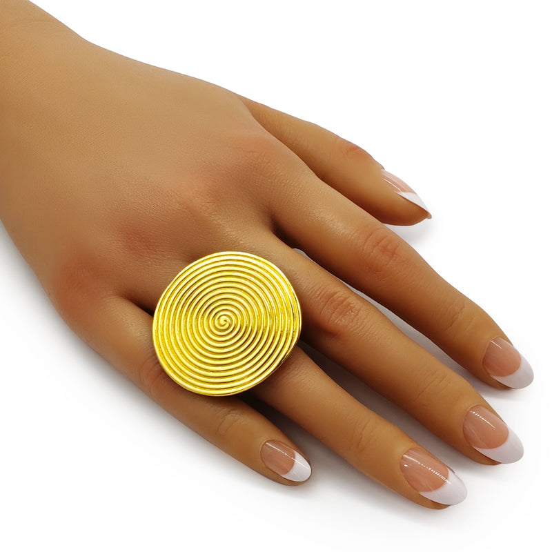 CYCLO RING - Handmade - 24K gold-plated