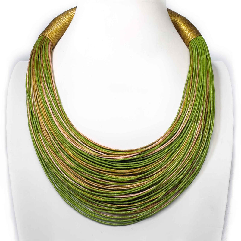 INSPIRA NECKLACE - Handmade - Synthetic silk cords