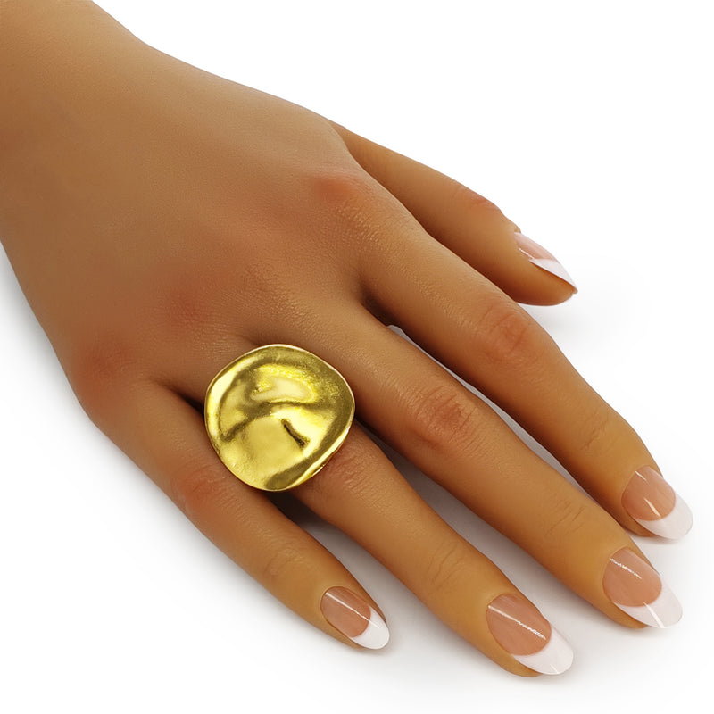 ANEL ANAÏS - Feito à mão - Banhado a ouro de 24 quilates