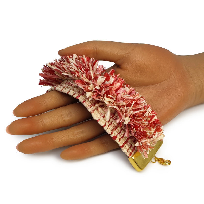 MAÏZA BRACELET - Handmade - 24K gold-plated - Corn leaves