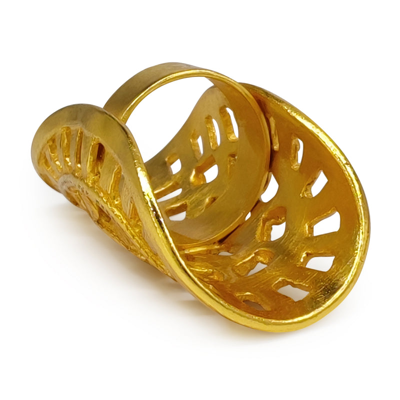 ANEL RONDA - Feito à mão - Banhado a ouro de 24 quilates