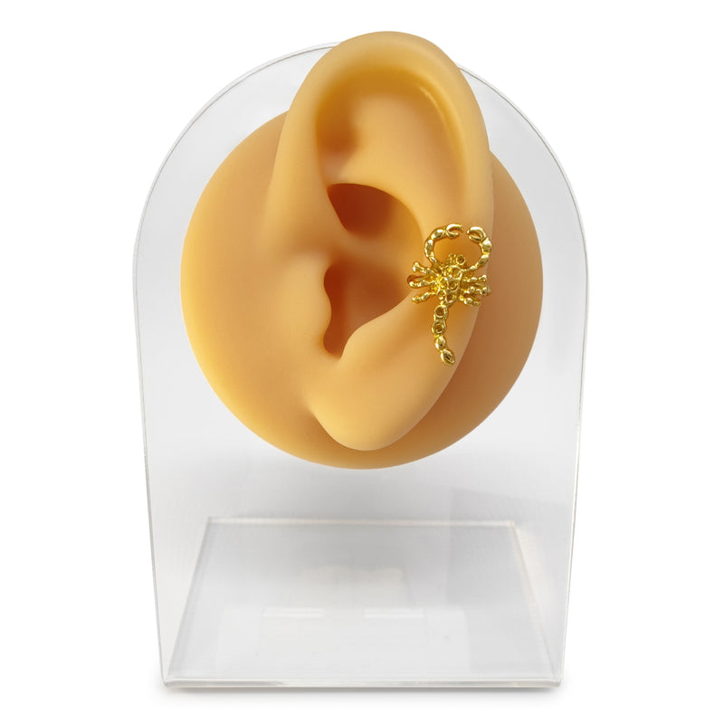 EARCUFF MUISCA ESCORPIÓN - Unissexo - Feito à mão - Banhado a ouro de 24 quilates