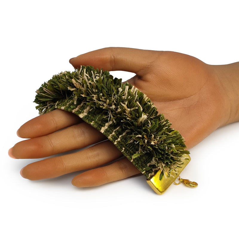 MAÏZA BRACELET - Handmade - 24K gold-plated - Corn leaves
