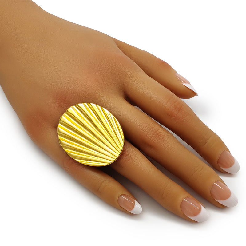 ANEL ISLA - Feito à mão - Banhado a ouro de 24 quilates