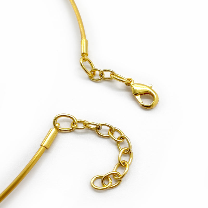 PLUMA NECKLACE - Handmade - 24K gold-plated