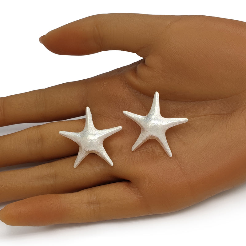 MARINA STARFISH EARRINGS - Handmade - Silver