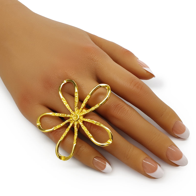 FLORA RING - Handmade - 24K gold-plated