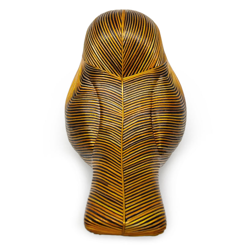 ANDEAN DECORATIVE BIRD - Tamo art - Wood decorated with wheat and barley stalks (straw marquetry)