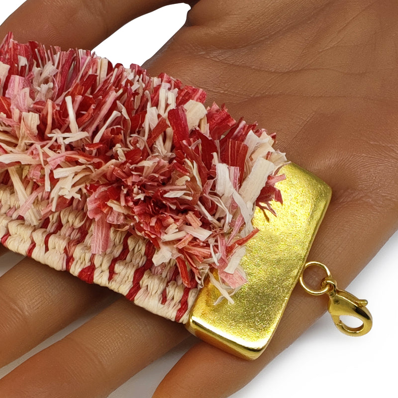 MAÏZA BRACELET - Handmade - 24K gold-plated - Corn leaves