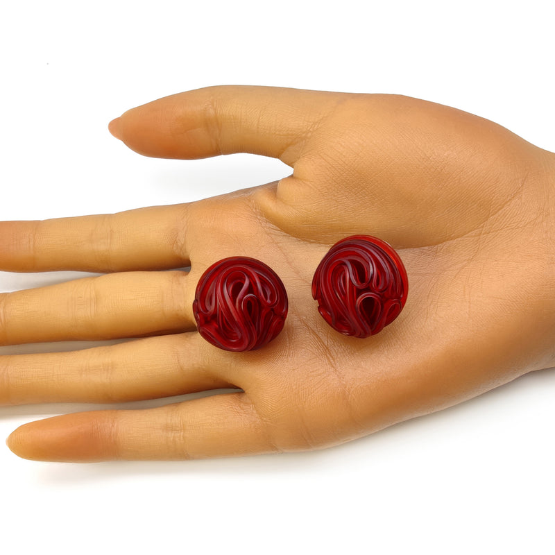 ECOTOPIA EARRINGS - Handmade - Sterling silver 925 - Recycled bottle cap plastic liners