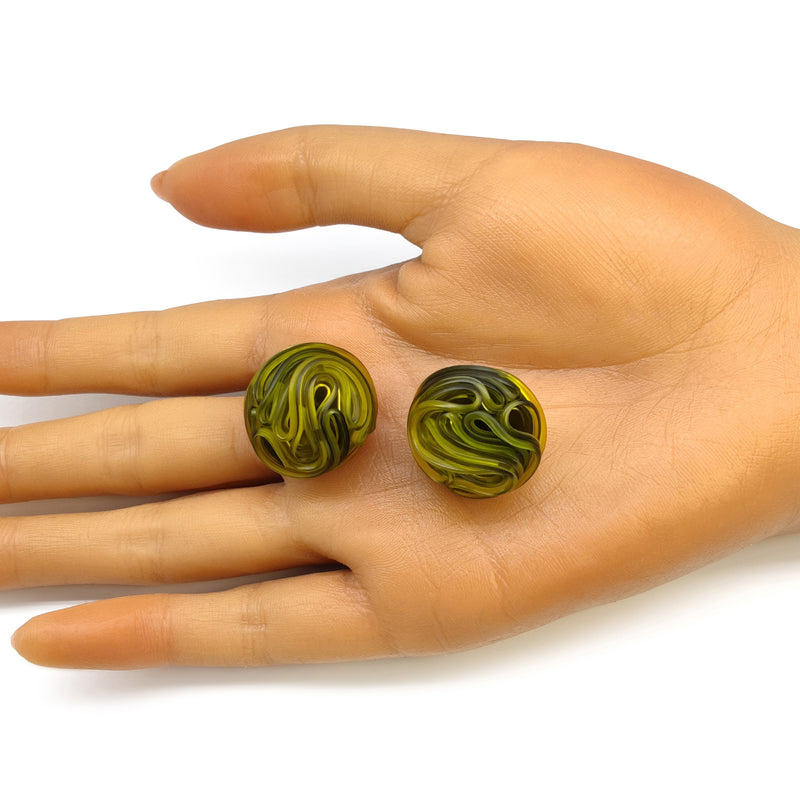 ECOTOPIA EARRINGS - Handmade - Sterling silver 925 - Recycled bottle cap plastic liners