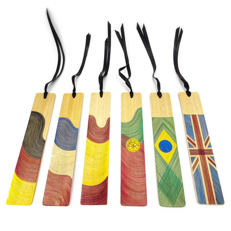 PORTUGAL BOOKMARK - NATIONAL TEAMS COLLECTION - Tamo art - Light wood decorated with wheat and barley stalks (straw marquetry)